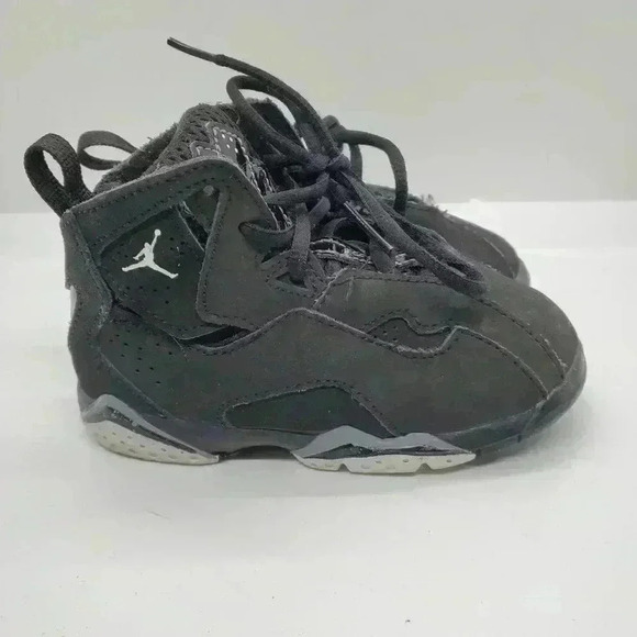Nike Air Jordan True Flight sneakers 7c  toddler 343797-010 Black shoes - Picture 1 of 4